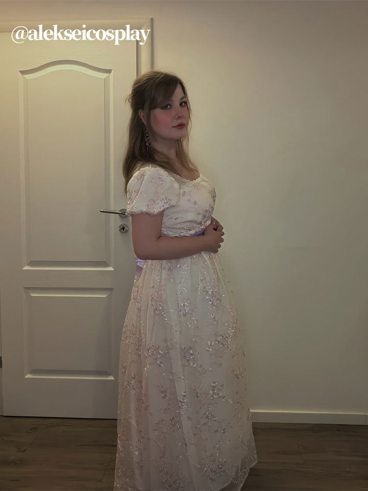 NSPSTT Daphne Floral Regency Dresses - Vintage Embroidered Ball Gown