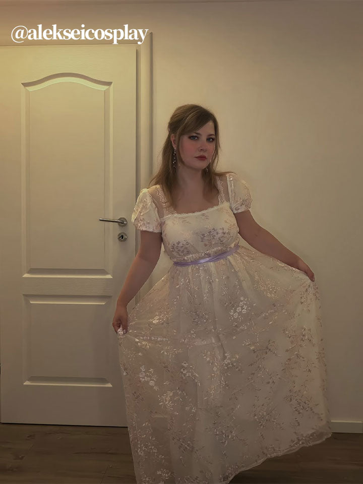 NSPSTT Daphne Floral Regency Dresses - Vintage Embroidered Ball Gown