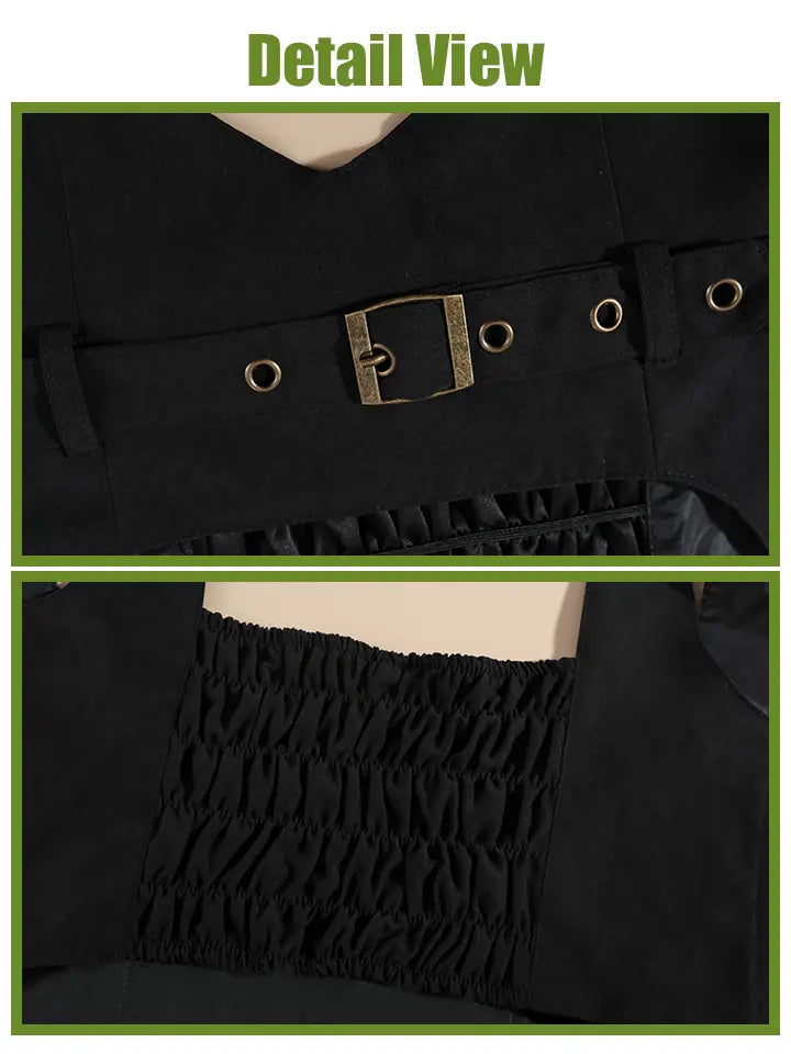 NSPSTT Medieval Off-Shoulder Ren Faire Dress with Corset