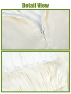 Cream Regency Gown Set – Vintage Lace Bodice & Lantern Sleeve Renaissance Dress