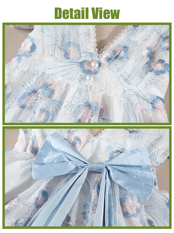 Maxi Dress Long - Renaissance Floral Puff Sleeve Costume– NSPSTT