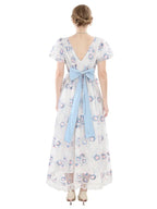 Maxi Dress Long - Renaissance Floral Puff Sleeve Costume– NSPSTT