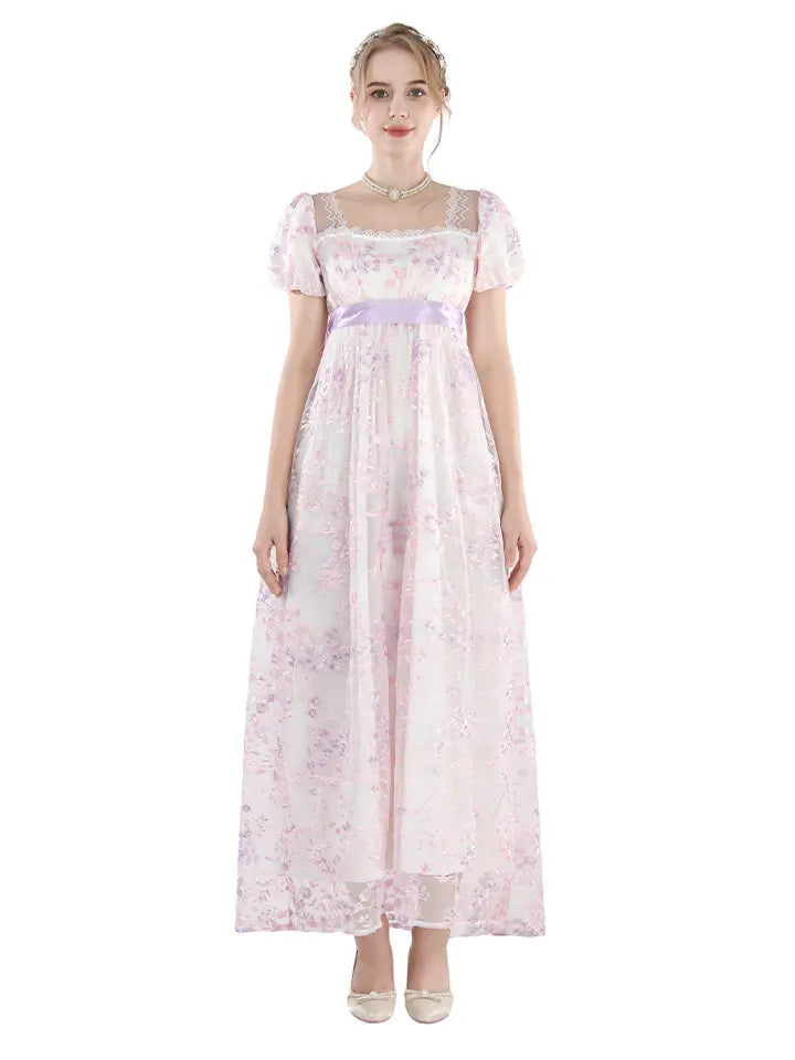 Golden Regency Victorian Ball Gown (with Gloves) - NSPSTT