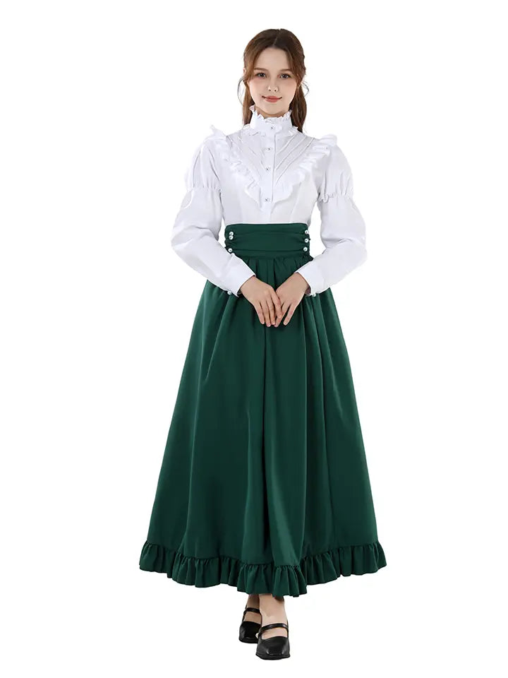 Renaissance Dress - Puff Sleeve Cottagecore Outfit Set