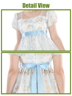 Renaissance Fair Costume - Puff Sleeve Lace Trim Maxi Dress
