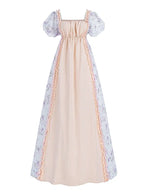Victorian Dress - Puff Sleeve Satin Chiffon Maxi Gown
