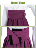 Victorian Dress Set - High Waist Tiered Maxi Skirt Costume