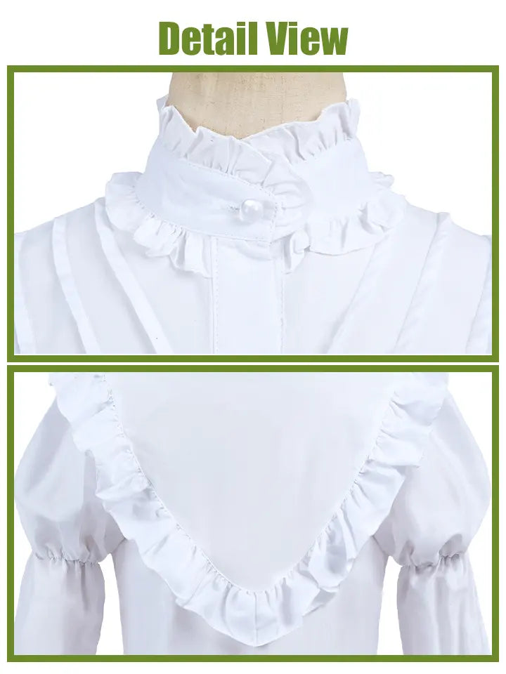 Victorian Dress Set - High Waist Tiered Maxi Skirt Costume