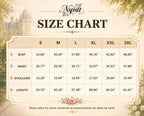 NSPSTT floral jacquard puff sleeve maxi dress size chart for women