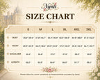 Pink vintage dress size chart and measurement guide